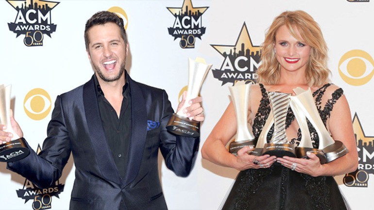 Pictured: BMI songwriters Luke Bryan and Miranda Lambert.