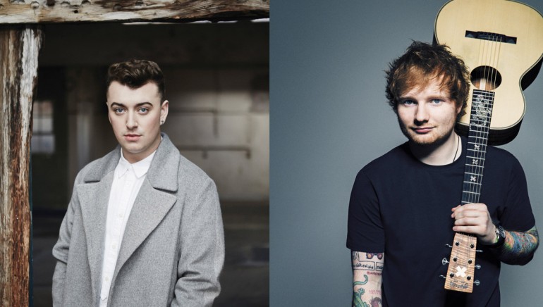 Pictured: Sam Smith and Ed Sheeran 
