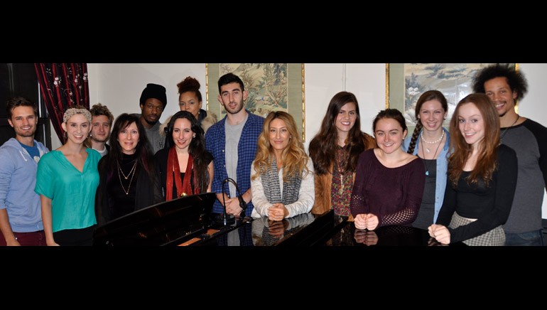 Pictured: Members of the Song Arts Academy Workshop pose for a photo.