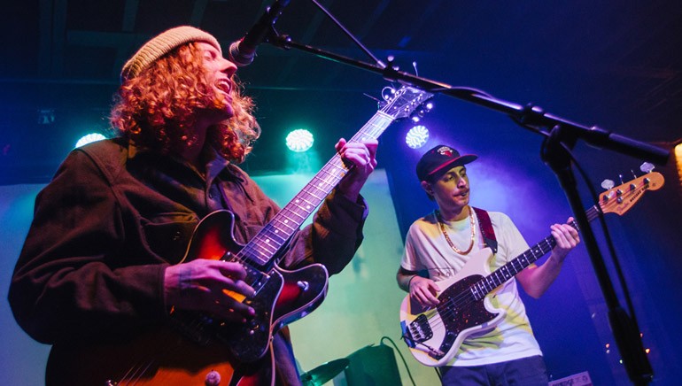 Chrome Pony, a Nashville group of rock n’ rollers, performs in front of a packed house at round three of Road to Bonnaroo. The group won the round and will take the stage at Bonnaroo in June.