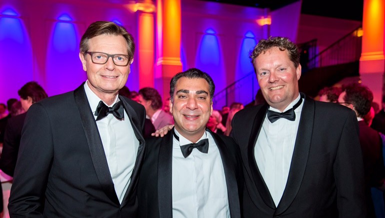 Pictured (L-R) Hein van der Ree from Buma, BMI’s Brandon Bakshi and Frank Helmink from Buma-Cultuur.
