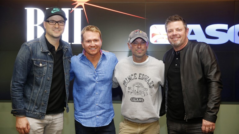 Pictured (L-R): BMI songwriter Luke Laird, Shane McAnally, BMI singer/songwriter Kenny Chesney and BMI songwriter Rodney Clawson.