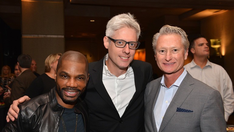 Pictured: (L-R): BMI songwriter Kirk Franklin, BMI songwriter and Songwriter of the Year – Artist award winner Matt Maher with Provident Label Group’s Terry Hemmings.