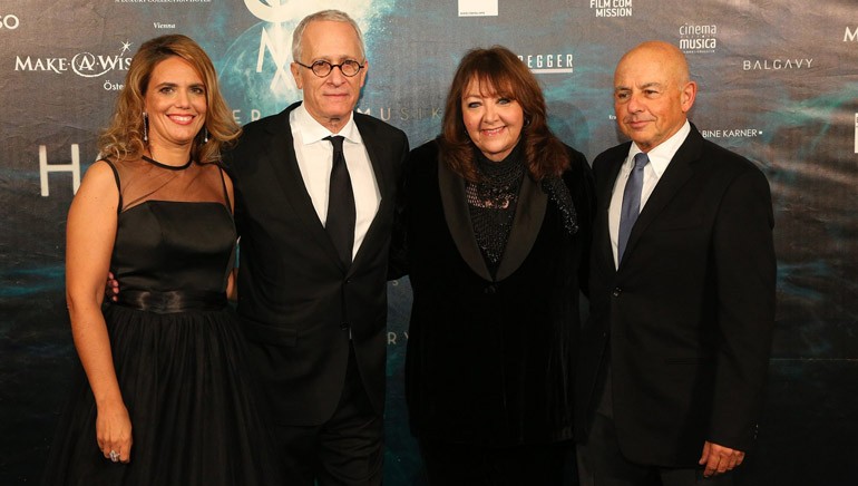 Pictured (L-R): Hollywood in Vienna founder, Sandra Tomek, BMI Composer James Newton Howard, BMI Vice President, Writer/Publisher Relations Doreen Ringer-Ross and agent Sam Schwartz.