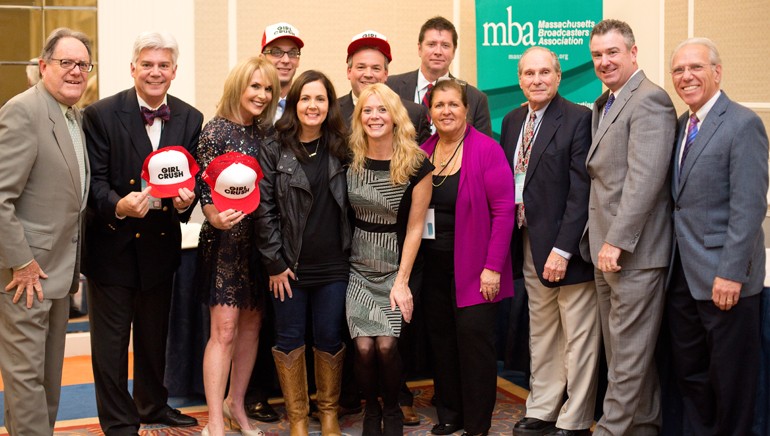 Pictured (L-R) before the event are (front row): Voiceover 101 at Boston Casting Inc. and MBA 2015 Broadcaster of the Year winner Candy O’Terry, BMI songwriter Lori McKenna, BMI’s Amy Perdue, MBA Board Treasurer and CodComm, Inc. Broadcast Consultant Merril Lefferman. (back row): MBA Board Vice Chair and Port Broadcasting, LLC Partner Carl Strube, MBA Chairman of the Board and Entravision Communications (WUNI TV/WUTF TV) General Manager Alex von Lichtenberg, MBA Executive Director Jordan Walton, MBA Board Past Chair and iHeart Media SVP of Sales (WSRS/WTAG) Joe Flynn, MBA Board Secretary and Cumulus Media Springfield Mass VP and Market Manager (94.7 WMAS / ESPN 1450) Craig Swimm, MBA Board Associate Director Phil Weiner, MBA Board Director and President and Owner WMRC First Class Radio Corp Tom McAuliffe II, and MBA Board Director and President and General Manager (WWLP-TV Channel 22) Bill Pepin.