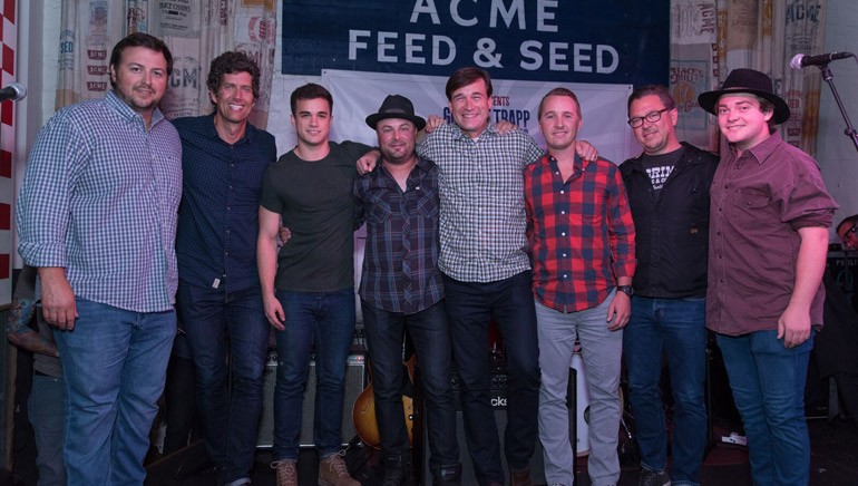 Pictured: (L-R): BMI’s Mason Hunter, Better Than Ezra member and Pilgrimage Festival founder Kevin Griffin, BMI songwriter Jake Nawas, BMI songwriter Guthrie Trapp, SunTrust’s Andrew Kintz and Dusty Miller, Pilgrimage Festival founder Brandt Wood and BMI songwriter Guthrie Brown.