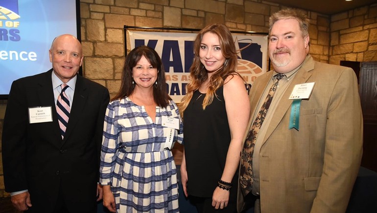 Pictured (L-R) before Sacklye’s performance are: KAB President and Executive Director Kent Cornish, BMI’s Jessica Frost, BMI songwriter Kylie Sackley and KAB Board Chairman and Dierking Communications, Inc. (KNDY AM/FM) Owner/Operator Bruce Dierking.