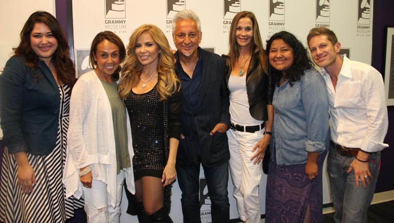 BMI’s Krystina DeLuna and Delia Orjuela, BMI singer-songwriter Gloria Trevi, award-winning BMI producer Humberto Gatica and wife Beverly Gatica, Itunes’ Marissa Gastelum and co-founder/partner The 6th House Entertainment Agency, manager Guillermo Rosas.