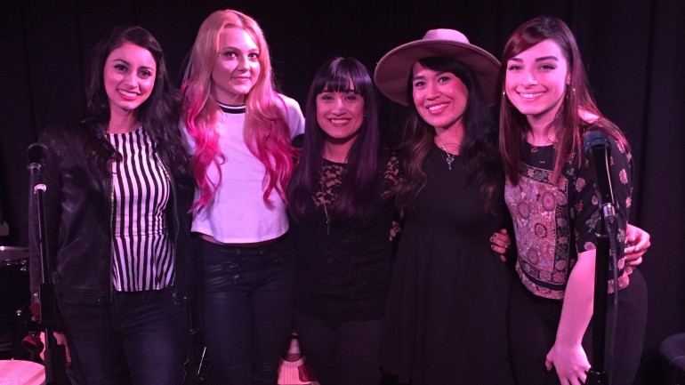 Pictured at BMI’s March Acoustic Lounge on March 7 are (l-r): performers Anahita Skye, Alexi Blue, Darlene & Jasmine and Chelsea Davs