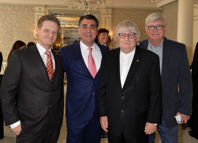 Pictured (L-R) at the awards ceremony are: Jody Jenkins, BMI’s Brandon Bakshi, Sir Karl Jenkins and BMI’s Phil Graham.