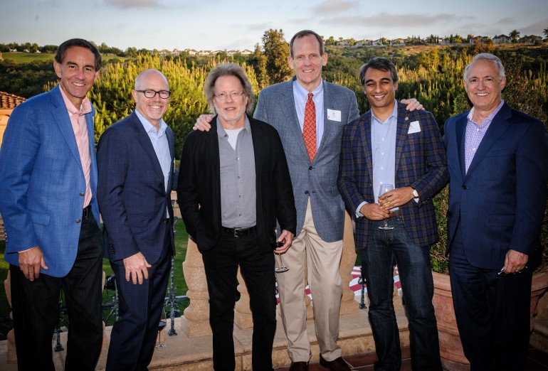 Pictured (L-R) after Steve’s performance are: Silverado Resort GM John Evans, CHLA President/CEO Lynn Mohrfeld, BMI songwriter Steve Dorff, BMI’s Dan Spears, Concept Hotels CEO Bimal Patel and Interstate Hotel & Resorts Executive Vice President Mark LeBlanc.