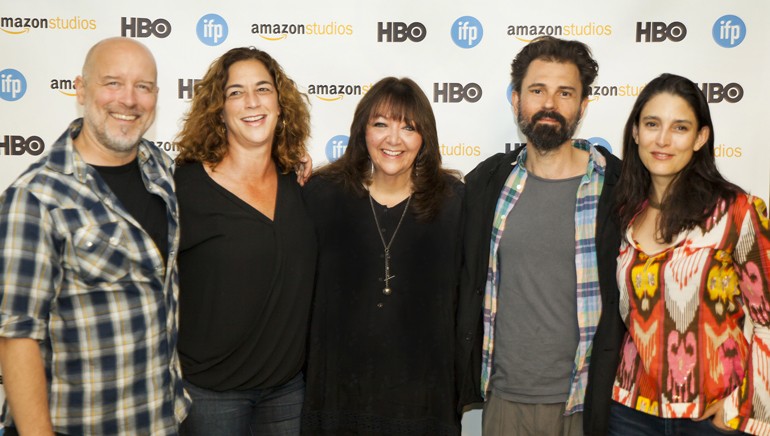 BMI composer T. Griffin, director Kristi Jacobson, BMI’s Doreen Ringer-Ross, BMI composer Nathan Larson and director Rachel Boynton.