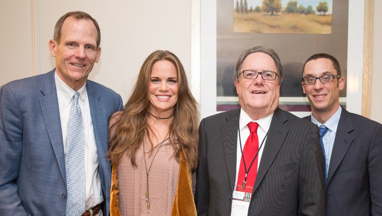 Pictured (L-R) after Bishop’s performance are: BMI’s Dan Spears, BMI singer-songwriter Bonnie Bishop, Port Broadcasting owner and MBA incoming Board Chair Carl Strube and MBA Executive Director Jordan Walton.