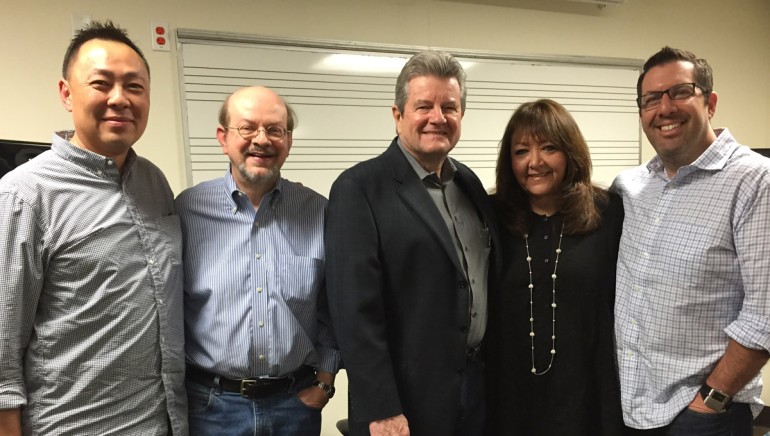 Pictured (L-R) are: BMI’s Ray Yee, USC Adjunct Assistant Professor Jon Burlingame, USC’s Scoring for Motion Picture and Television Program Chair Dan Carlin, BMI’s Doreen Ringer-Ross and BMI composer Christopher Lennertz.