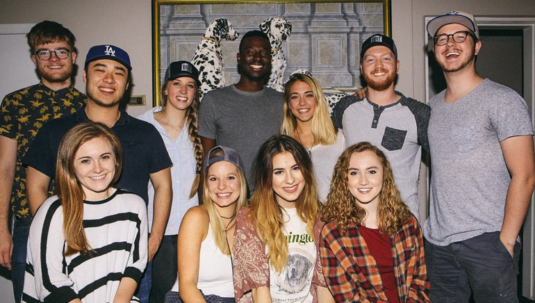 Pictured (L-R): standing: Jake Rogers, Daniel Ethridge, Meredith McNair, Colton Jones, Dani Brillhart, Hunter Leath and BMI’s Josh Tomlinson.Seated: Kayla Woodson, Emily Landis, Kasi Ashton and Caylan Hays.