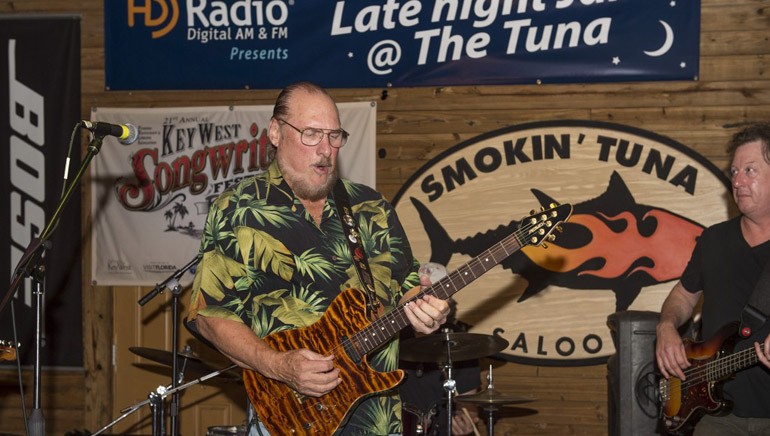Steve Cropper performs with Guthrie Trapp and the Mulekickers at the Smokin’ Tuna Saloon during Key West Songwriters Festival on May 5, 2016.