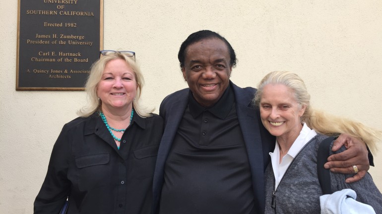 SHOF West Coast Projects Committee Vice-Chair Kathy Spamberger, Lamont Dozier and BMI VP of Writer/Publisher Relations Barbara Cane