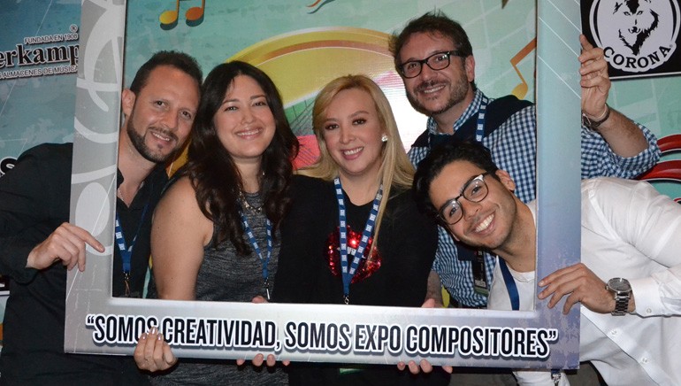 (L-R) BMI Composer Rick Larrea, BMI’s Krystina DeLuna, BMI Songwriter Angela Dávalos, Warner Music México’s Alejandro Abaroa, and Sony ATV/Music Publishing’s Francisco Granados.