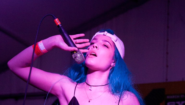 SXSW 2015: Halsey performs at BMI’s SXSW showcase at Bar 96. Since her star-making turn at SXSW, her first full album, Badlands, debuted at #2 on the Billboard 200. She guested on “The Feeling” on Justin Bieber’s latest album, Purpose, and sold out an impending date for August 2016 at New York City’s iconic Madison Square Garden in under three weeks.