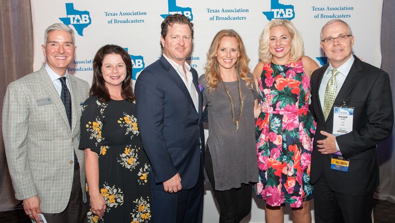 Pictured (L-R) after the performance are: TAB President Oscar Rodriguez, BMI’s Jessica Frost, Univision Television Houston Senior Vice President / General Manager David Loving, BMI songwriter Kristen Kelly, CBS Radio Houston Senior Vice President/ Market Manager Sarah Frazier and KIAH-TV Houston Vice President /General Manager Roger Bare.