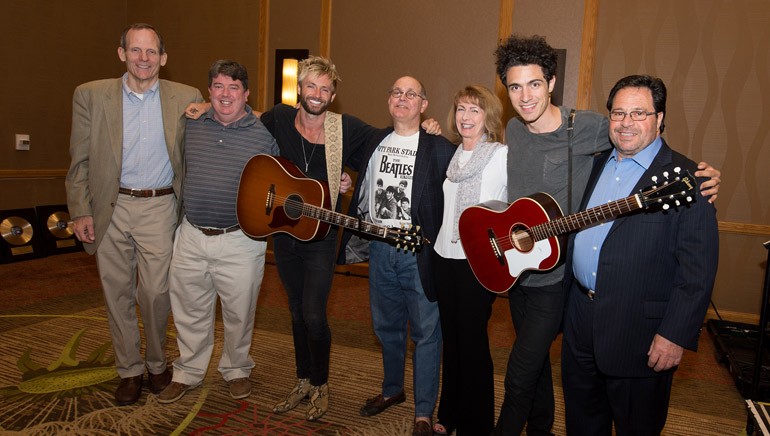 Pictured (L-R) before the show-stopping performances are: BMI’s Dan Spears, Media General CAO/Controller & MFM Conference Co- chair Timothy Mulvaney, BMI songwriter and artis Paul McDonald, Manship Media CFO and MFM Board Chair Ralph Bender, MFM President/CEO Mary Collins, BMI songwriter and artis Marc Scibilia and SFX Entertainment SVP/CAO & MFM Conference Co-chair Robert Damon.
