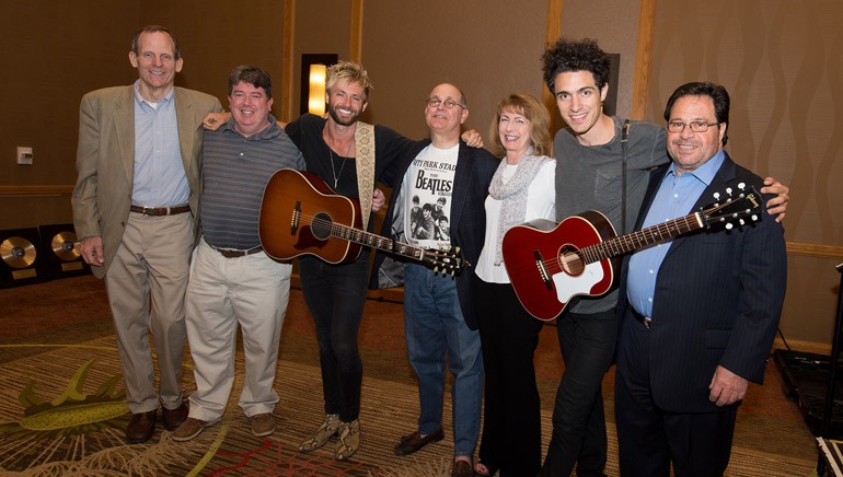 Pictured (L-R) before the show-stopping performances are: BMI’s Dan Spears, Media General CAO/Controller & MFM Conference Co- chair Timothy Mulvaney, BMI songwriter and artis Paul McDonald, Manship Media CFO and MFM Board Chair Ralph Bender, MFM President/CEO Mary Collins, BMI songwriter and artis Marc Scibilia and SFX Entertainment SVP/CAO & MFM Conference Co-chair Robert Damon.