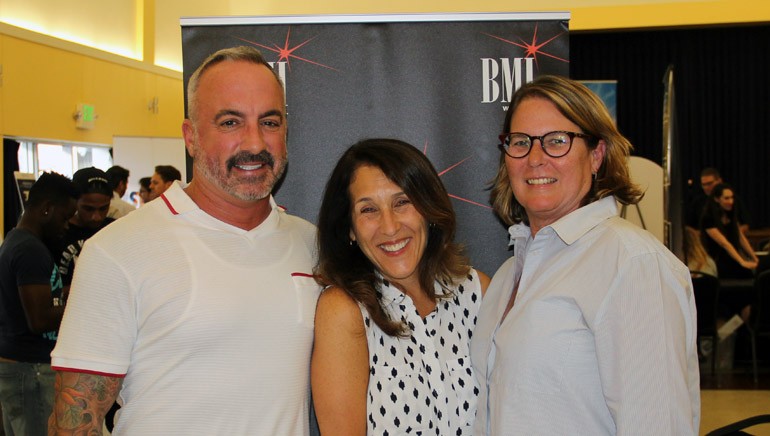 Pictured at the 4th Music Industry Toolbox are (L-R): BMI’s Michael Crepezzi, Barbie Quinn, and Alison Smith.