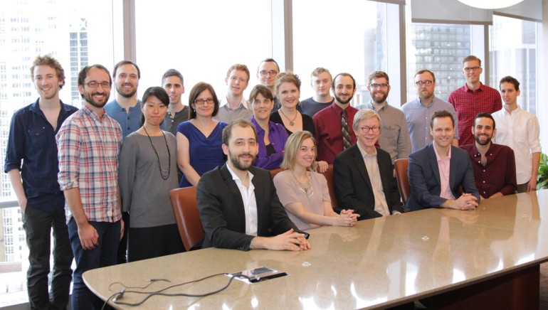 Pictured: Members of the BMI Lehman Engel Musical Theatre Workshop pose for a photo at BMI’s NY office.