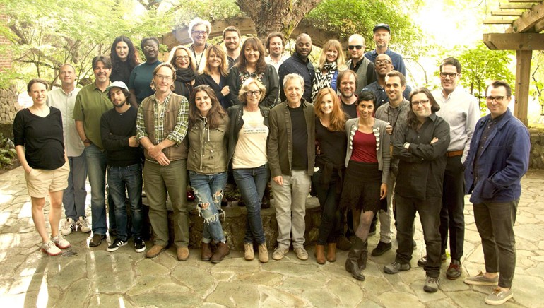 Pictured (L-R) at the Sundance Institute Music and Sound Design Labs at Skywalker Sound in California are (front row): director Rachel Israel, creative advisors Maclom Fife and Steve Bissinger, director Caesar Cervantes, creative advisor Kent Sparling, director Eva Vives, Sundance Institute feature film program director Michelle Satter, Sundance film music program director Peter Golub, composer fellow Amie Doherty, creative advisor Pete Horner, composer fellows Amritha Vaz, Alexis Grapsas and Gus Reyes, director Adam Christian Clark and creative advisor Brandon Proctor. (Back Row): composer fellow Morgan Kibby, director Frances Bodomo, creative advisor and BMI composer Laura Karpman, Marco D'Ambrosio, creative advisor and music supervisor Tracy Mcnight, composer Tyler Westen, BMI’s Doreen Ringer-Ross, director Kirill Mikhanovsky, composer fellow Jongnic Bontemps, Sundance Institute Lab manager Jenny Stamenson, Sundance Institute film music manager Jarom Rowland, creative advisor and Skywalker Sound designer Pascal Garneau and composer fellow Jermaine Stegall.