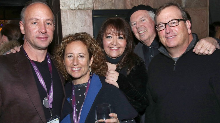 Pictured (L-R) at BMI’s annual Sundance dinner at Zoom on Tuesday, January 26 are: musician Mark Barden; director Kim A. Snyder; BMI Vice President, Film/TV Relations, Doreen Ringer-Ross; and composers George S. Clinton and Peter Rotter.