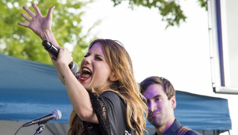 Caitlyn Smith performs on the BMI Stage during Lollapalooza on August 4, 2017, in Chicago, IL. 