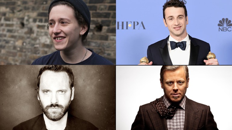 Pictured clockwise from top left: Mica Levi, Justin Hurwitz, Abel Korzeniowski, Dustin O’Halloran.