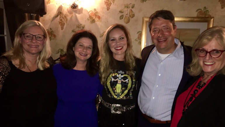 Pictured (L-R) after Leslie Tom’s performance are: Oklahoma Restaurant Association Director, Strategic Programs & Events Patti Colley; BMI’s Jessica Frost; BMI songwriter Leslie Tom, ISHAE Immediate Past Board Chair and CEO Tennessee Hospitality & Tourism Association Greg Adkins; and Rhode Island Hospitality Association President and CEO Dale Venturini.