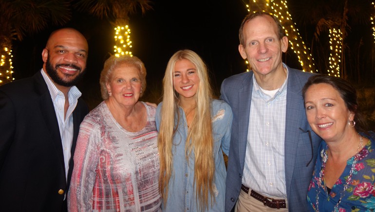 Pictured (L-R) before Cole’s performance at the ISHAE Winter Conference: Hotel Association of Washington DC President and ISHAE Board Chair Solomon Keene, Florida Restaurant & Lodging Association Director of Membership and Conference Co-chair Dannette Lynch, BMI singer-songwriter Julia Cole, BMI’s Dan Spears, and California Hotel & Lodging Association Senior VP and Conference Co-chair Jennifer Flohr.