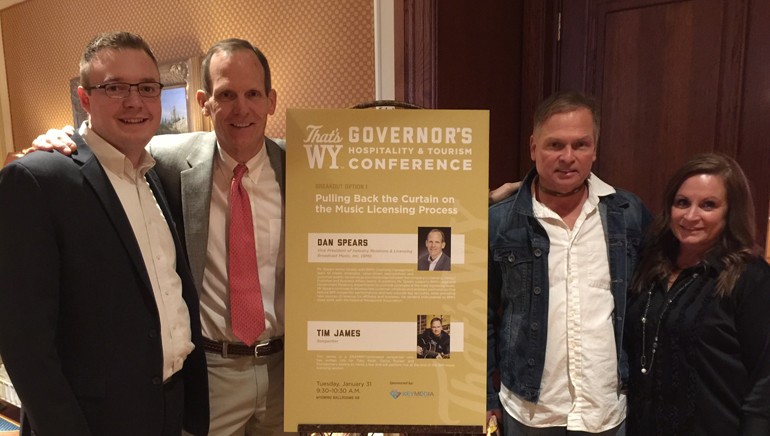 Pictured (L-R) after the “Pulling Back the Curtain on the Music Licensing Process” seminar are: WRLA Membership Director Tate Bauman, BMI’s Dan Spears, BMI songwriter and GRAMMY nominee Tim James and WRLA Meetings and Events Coordinator Christi Anderson.