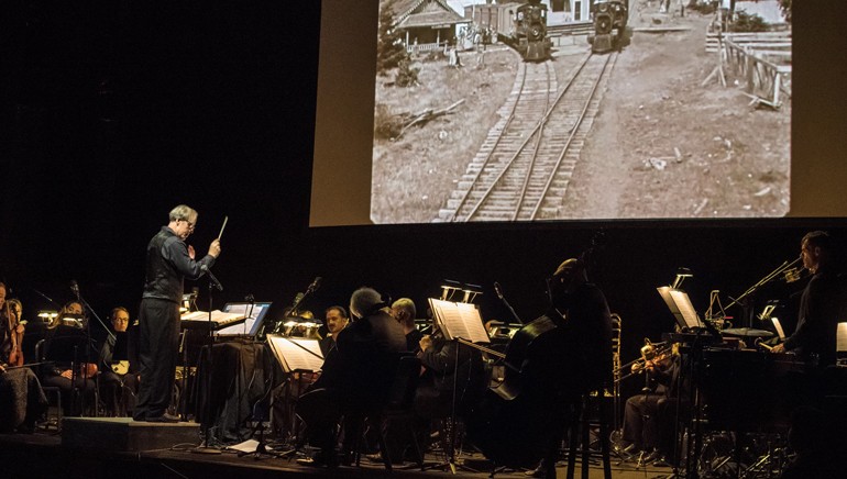 Emmy Award-winning composer Jeff Beal conducts the Los Angeles Chamber Orchestra as they perform his breathtaking music to Buster Keaton’s iconic film “The General.”