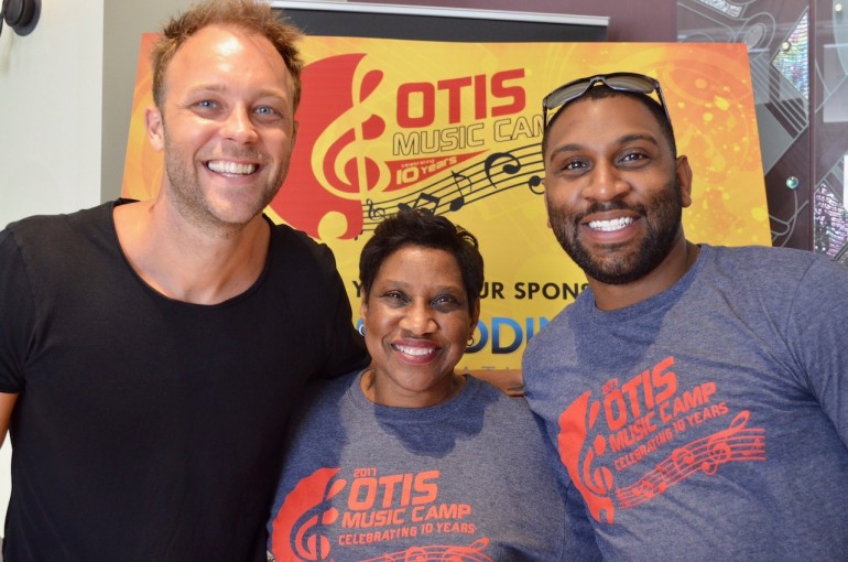 David Claassen pictured with Karla Redding-Andrews and Justin Andrews of the Otis Redding Foundation. 