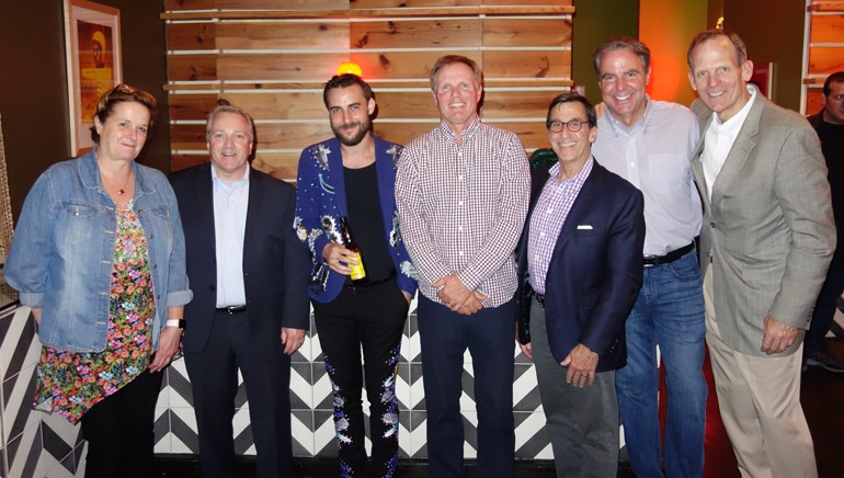 Pictured (L-R) after Robert Ellis’ performance at the Hubbard Radio Managers Meeting are: Hubbard Radio CEO and BMI Board Member Ginny Morris, Hubbard Radio Senior VP of Programming Greg Strassell, BMI songwriter Robert Ellis, Hubbard Radio EVP/CFO Dave Bestler, Hubbard Radio President and COO Drew Horowitz, Hubbard Radio Senior Regional VP/Washington, DC Market Manager Joel Oxley and BMI’s Dan Spears.
