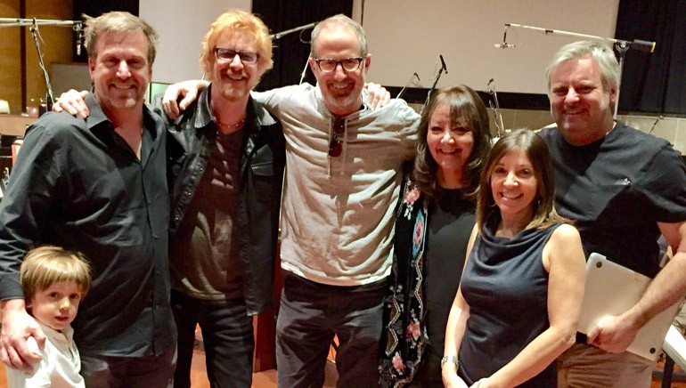 Pictured (L-R) at the scoring session on December 15 are producer Ben Odell’s son, Ben Odell, BMI composer Lyle Workman, director/writer Rob Greenberg, BMI’s Doreen Ringer-Ross, MGM’s Lori Silfen and director/producer/writer Bob Fisher.