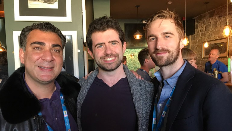 BMI’s Brandon Bakshi, IMRO’s Aaron Casey and BMI’s Kevin Benz at the Music Cork conference in Cork, Ireland.