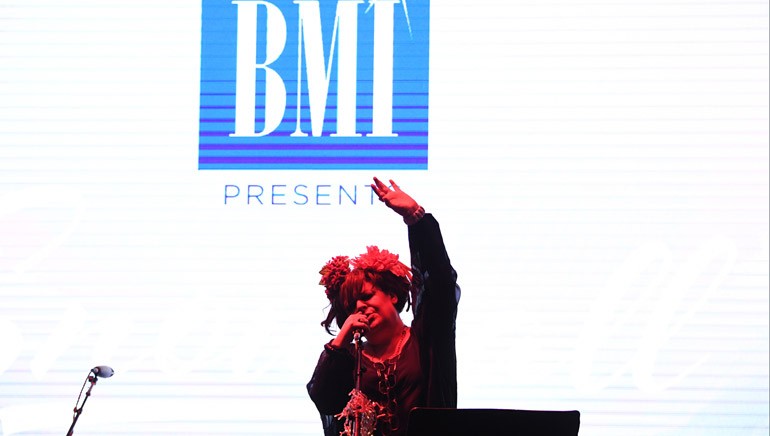 PARK CITY, UT - JANUARY 25: Angela McCluskey performs at the BMI Snowball presented by Canada Goose during the 2017 Sundance Film Festival at Festival Base Camp on January 25, 2017 in Park City, Utah.