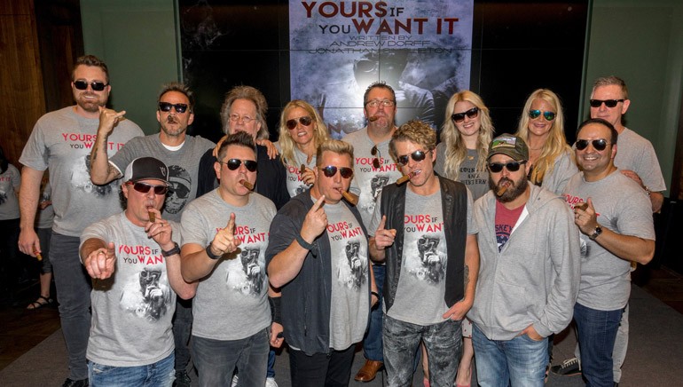 Photo features: (back row l-r): Big Machine’s Kris Lamb, Steven Dorff, BMI songwriter Steve Dorff, BMI’s Leslie Roberts, Universal Music Publishing’s Kent Earls, ASCAP’s Beth Brinker, Big Machine’s Allison Jones, and Big Machine Record’s General Manager Jim Weatherson; (front row l-r) Big Machine’s Scott Borchetta, Rascal Flatts, songwriter Jonathan Singleton and Big Machine’s Mike Molinar.