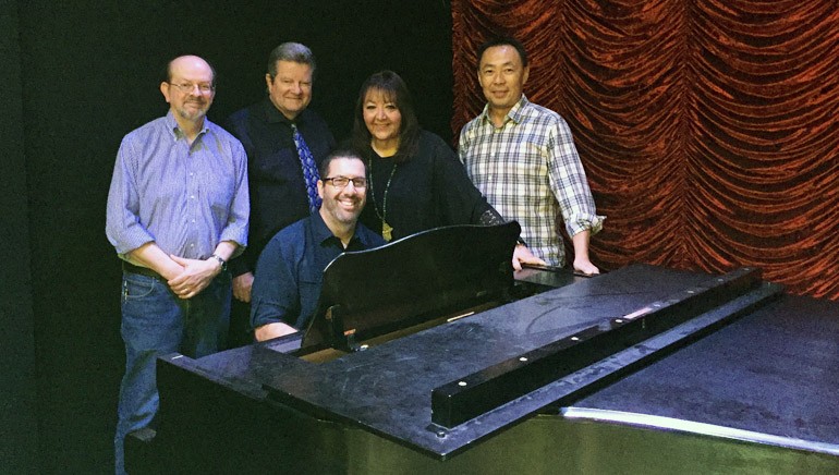 Pictured are: Jon Burlingame, Dan Carlin, BMI composer Christopher Lennertz and BMI’s Doreen Ringer-Ross and Ray Yee.