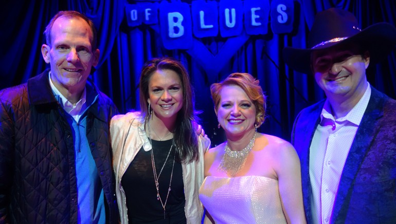 Pictured (L-R) before award-wining BMI songwriter Bridgette Tatum took the stage at the House of Blues are: BMI’s Dan Spears, Bridgette Tatum, Colonial Radio Group owner Christy Andrulonis and Colonial Radio Group owner and CEO Jeff Andrulonis.