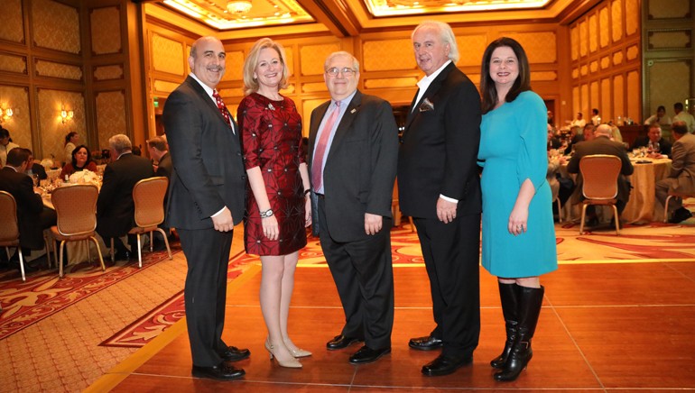 Pictured (L-R) before L. Russell’s performance are: National Restaurant Association Educational Foundation Board Chair and co-founder/co-owner of Metro Pizza Sam J. Facchini, National Restaurant Association & National Restaurant Association Educational Foundation President and CEO Dawn Sweeney, National Restaurant Association Board Chair/EVP and General Counsel Lettuce Entertain You Enterprises, Inc. Jay Stieber, BMI songwriter L. Russell Brown and BMI’s Jessica Frost.