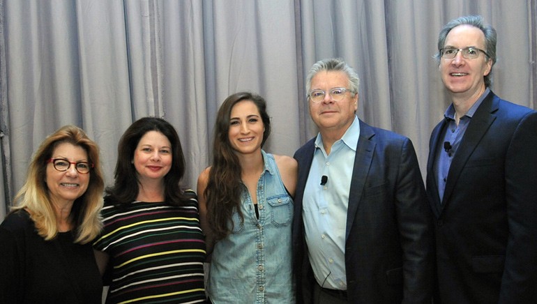 Pictured (L-R) at the 2018 Radio Show are: RAB President and CEO Erica Farber, BMI’s Jessica Frost, BMI songwriter Angie Keilhauer, 2018 Radio Show Steering Committee Chair and Alpha Media President and CEO Bob Proffitt and ABC Radio General Manager/VP Steve Jones.