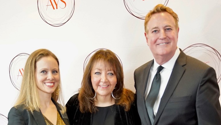 Pictured at the Hollywood Project benefit are AYS Executive Director Tara Aesquivel, BMI’s Doreen Ringer-Ross and Randy Spendlove, President of Film & TV Music for Paramount Pictures.