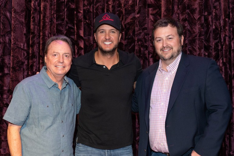 BMI’s Jody Williams, Luke Bryan, and BMI’s Mason Hunter.