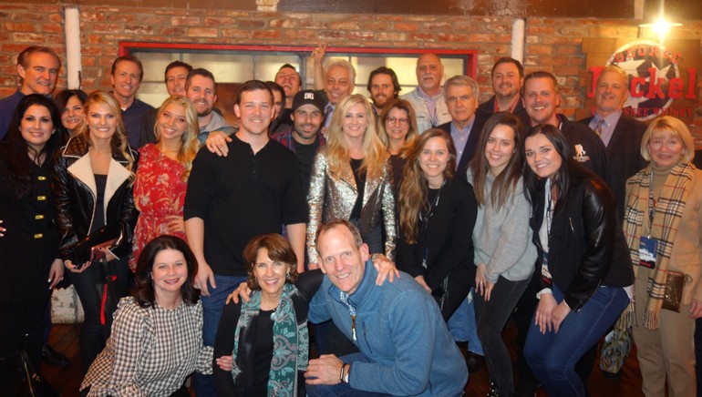 BMI songwriters and licensing customers gather for a team photo after the annual CRS dinner.