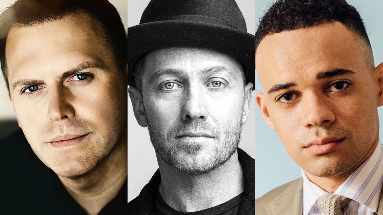 Pictured are BMI affiliates: Wayne Haun, Tobymac, and Tauren Wells.